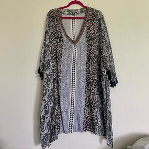 Anthropologie Conditions Apply Animal Print Tunic